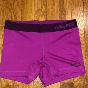 Nike Pro Fuchsia Spandex Shorts